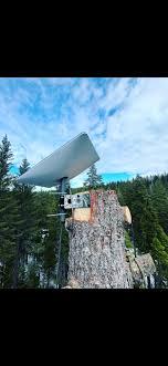 Starlink satellite dish providing internet